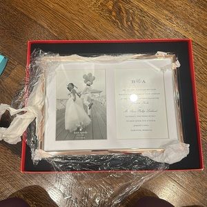 new in Box Rose Gold Kate Spade Wedding photo and invitation frame